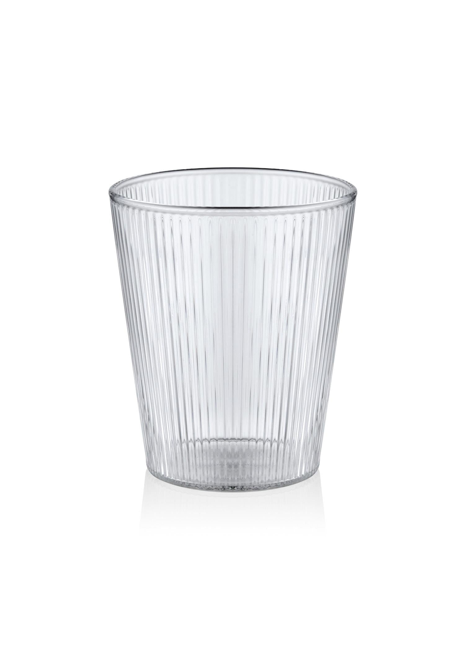 Striped Borosilicate Glass Cup 400 ml