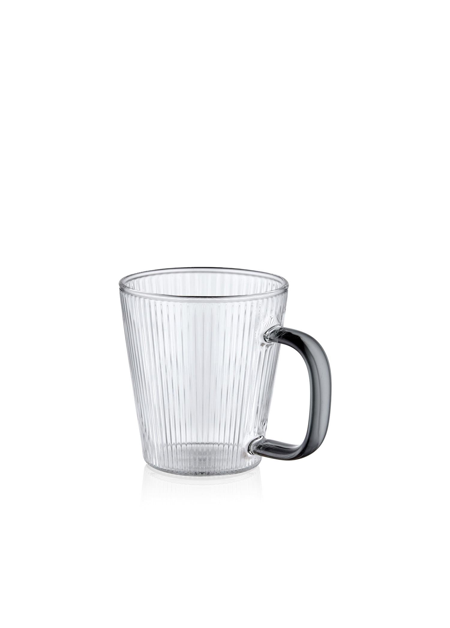 Striped Borosilicate Glass Mug 130 ml