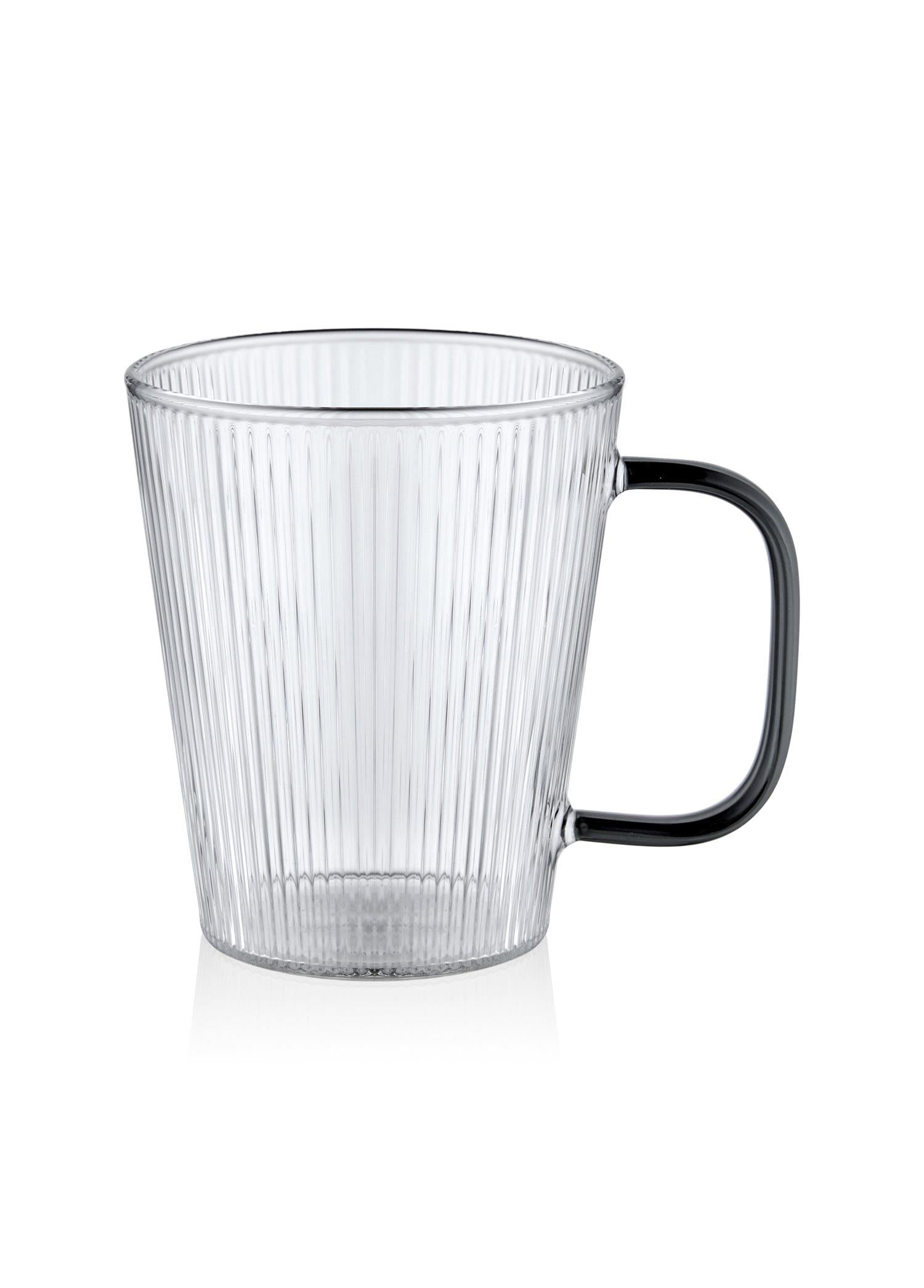 Striped Borosilicate Glass Mug 400 ml