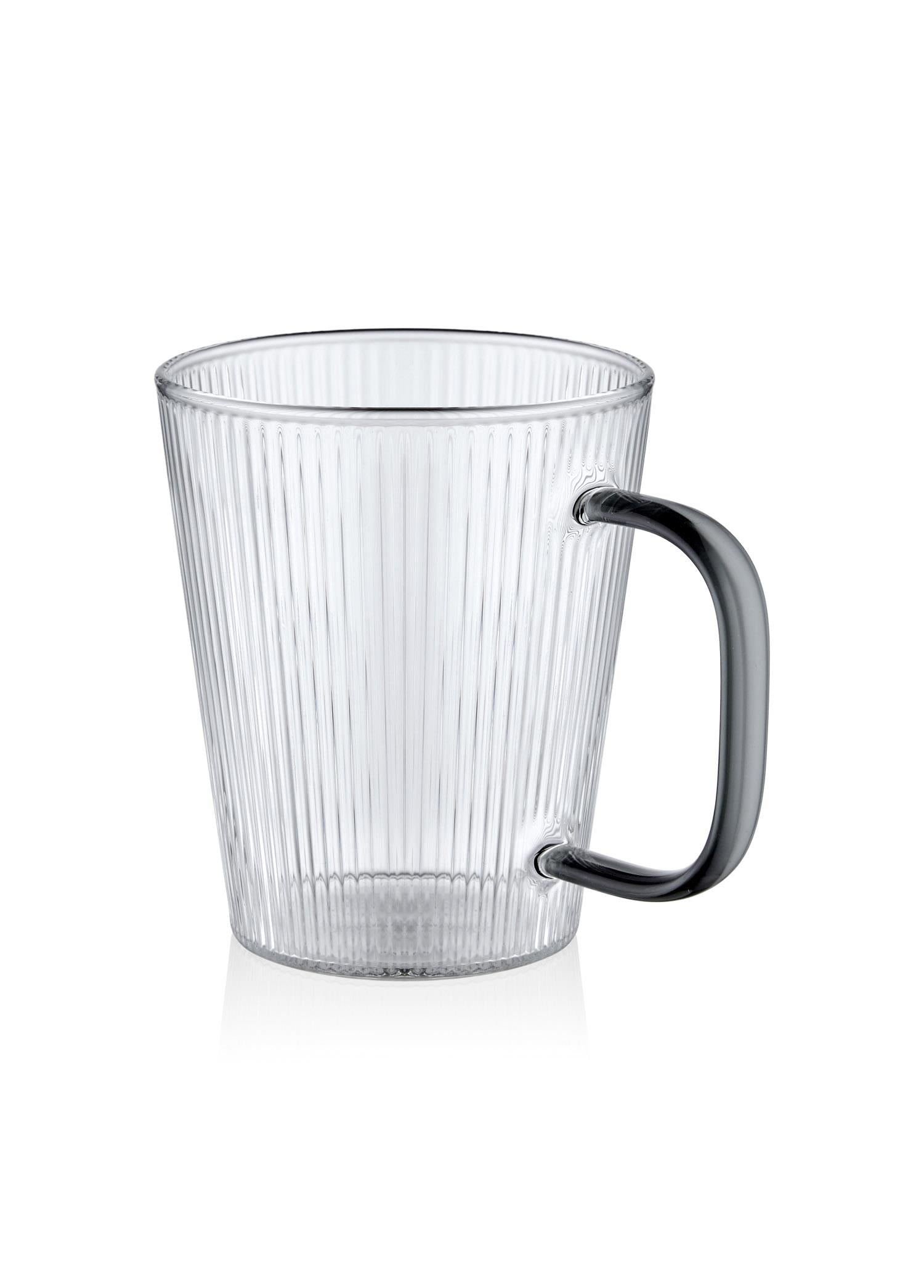 Striped Borosilicate Glass Mug 400 ml