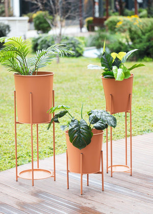 Suelo Vase & Flower Pot Terracota 35x35x93 cm - Exporgin - Global Shopping Site