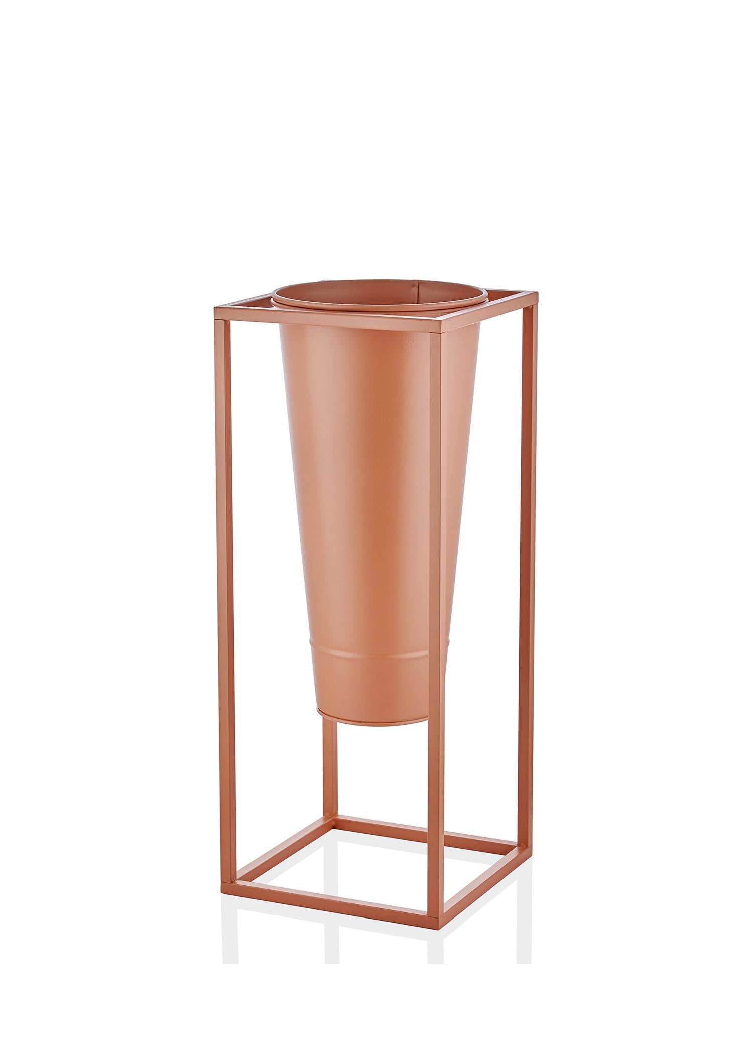 Suelo Vase & Flower Pot Terracotta Copper 29x29x70 cm