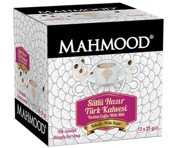 Mahmood Instant türkischer Kaffeemilch & Zuckerstock 12 x 25 g