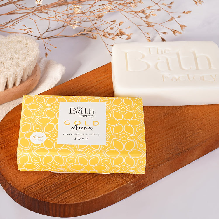 The Bath Factory Gold Aura Soap – Purifying and Mouisturizing 80g - Exporgin - Global Shopping Site