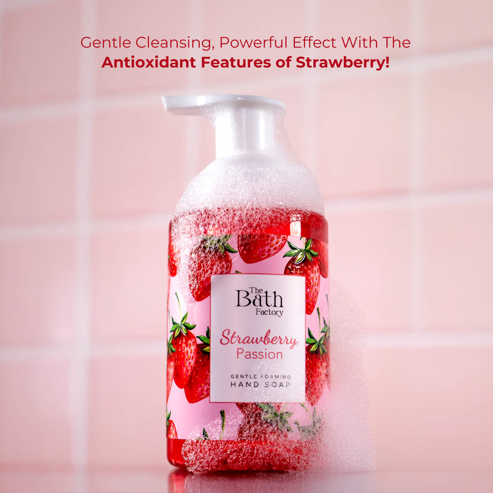 The Bath Factory - Strawberry Passion - Gentle Foaming Hand Soap 400ml - Exporgin - Global Shopping Site