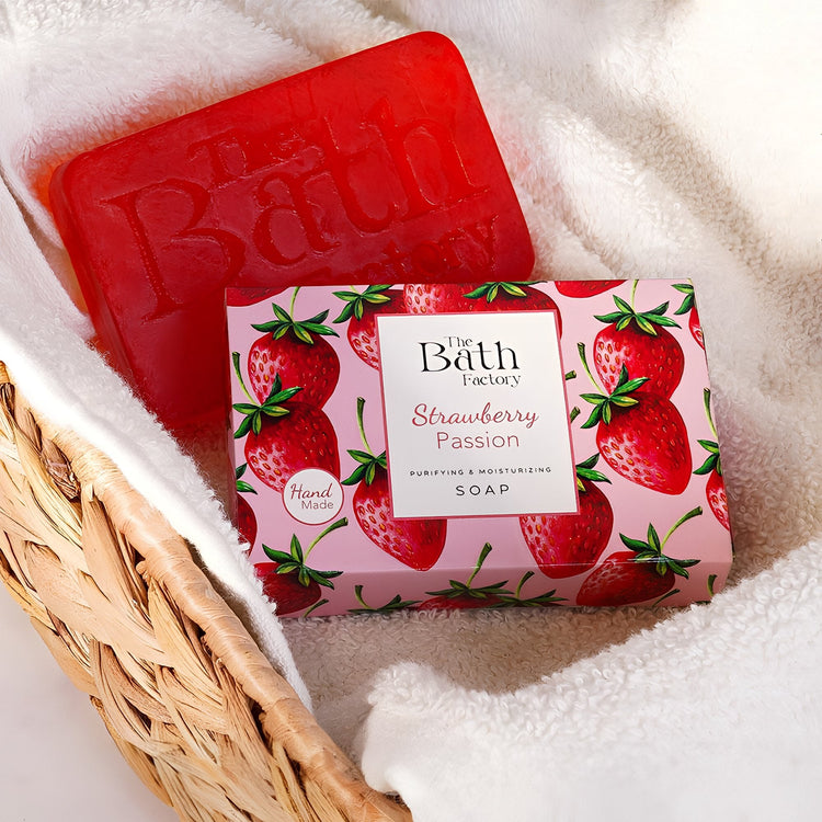 The Bath Factory Strawberry Passion Soap – Purifying and Mouisturizing 80g - Exporgin - Global Shopping Site