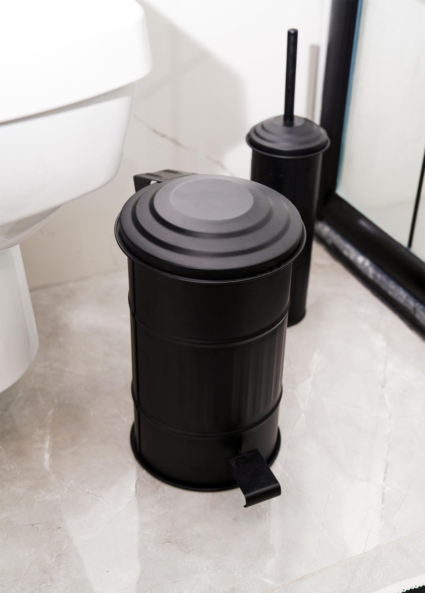 The Mia Trash Can Bathroom Black 5L (169.07 fl oz) MGL0004 - Exporgin | Global Shopping Site