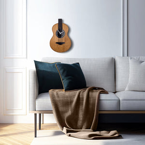 Time Reflection Realistic Classical Guitar - Shaped 3D Handmade Wooden Wall Clock - Exporgin | Türkiye Comes to You