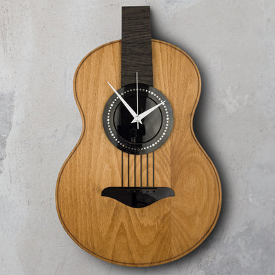 Time Reflection Realistic Classical Guitar - Shaped 3D Handmade Wooden Wall Clock - Exporgin | Türkiye Comes to You