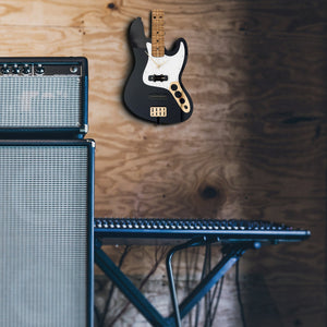 Time Reflection Ultra Realistic Bass Guitar - Shaped 3D Handmade Wooden Wall Clock - Exporgin | Türkiye Comes to You