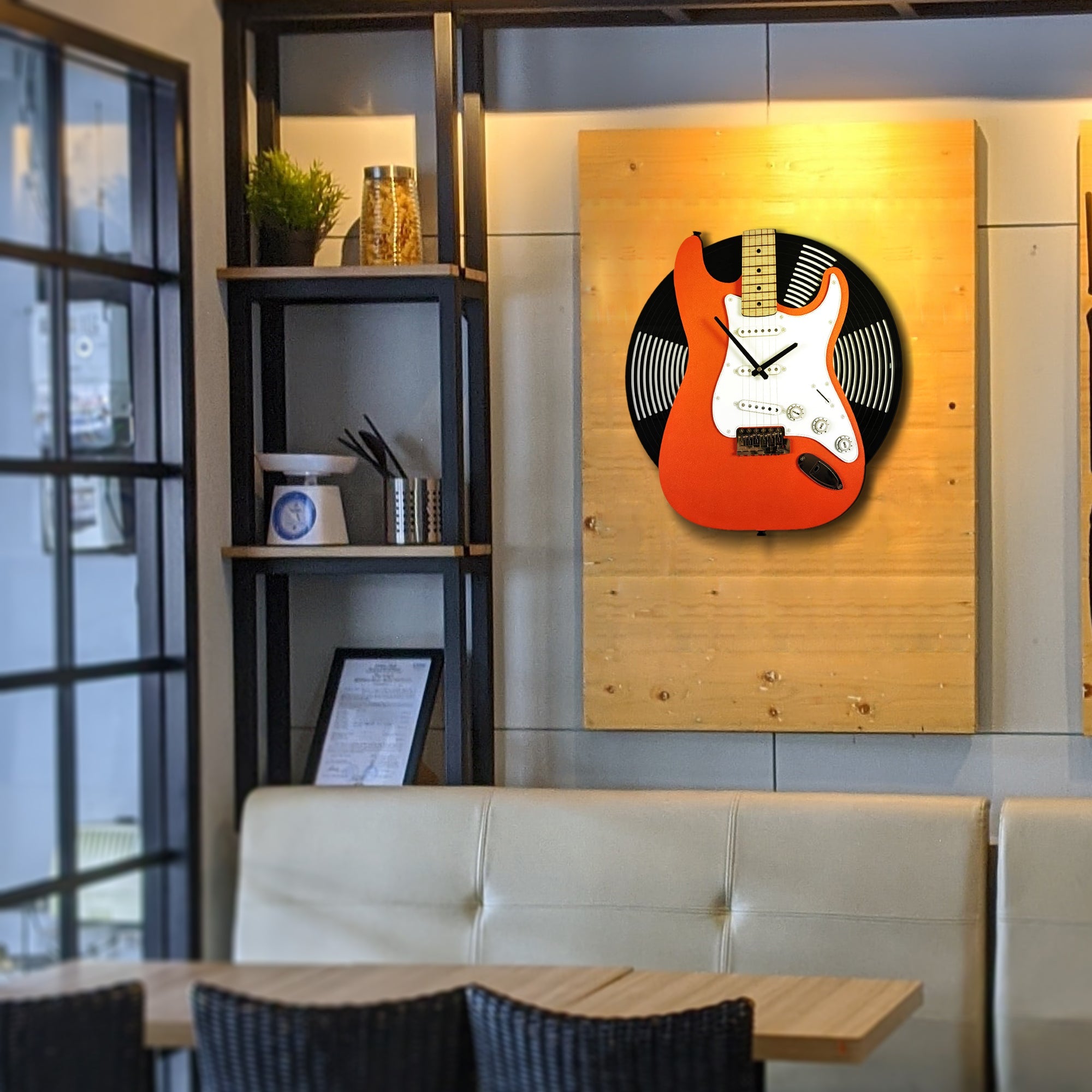 Time Reflection Ultra Realistic Classic Electric Guitar–Shaped 3D Handcrafted Wooden Wall Clock - Exporgin | Türkiye Comes to You
