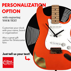 Time Reflection Ultra Realistic Classic Electric Guitar–Shaped 3D Handcrafted Wooden Wall Clock - Exporgin | Türkiye Comes to You