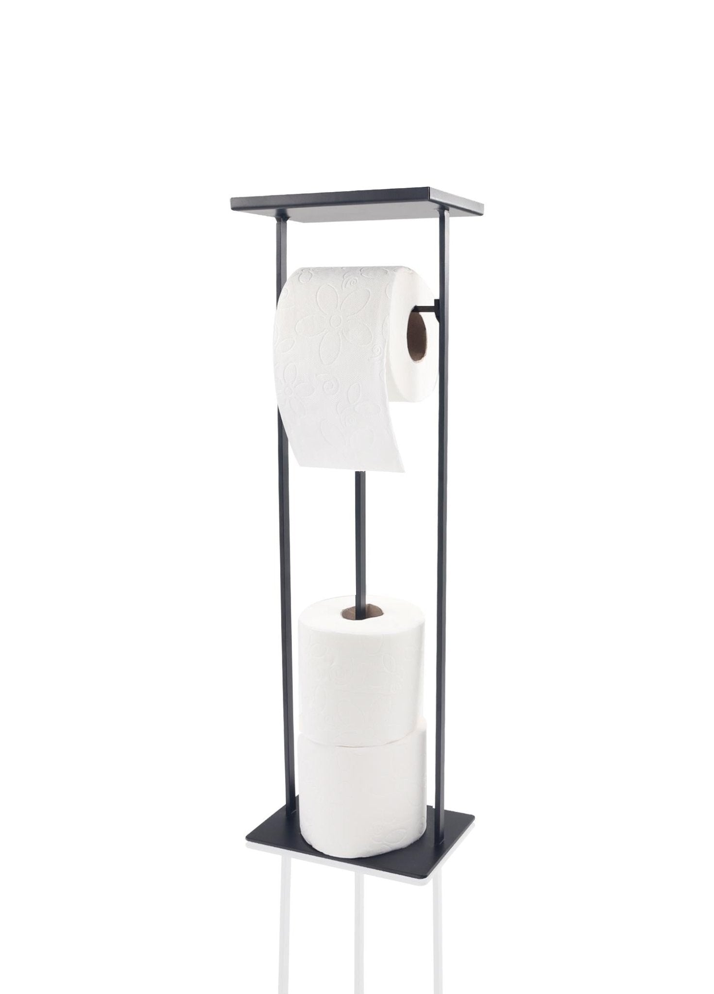 Toilet Paper Stand with Tray Black 54x15x12 cm - Exporgin | Türkiye Comes to You