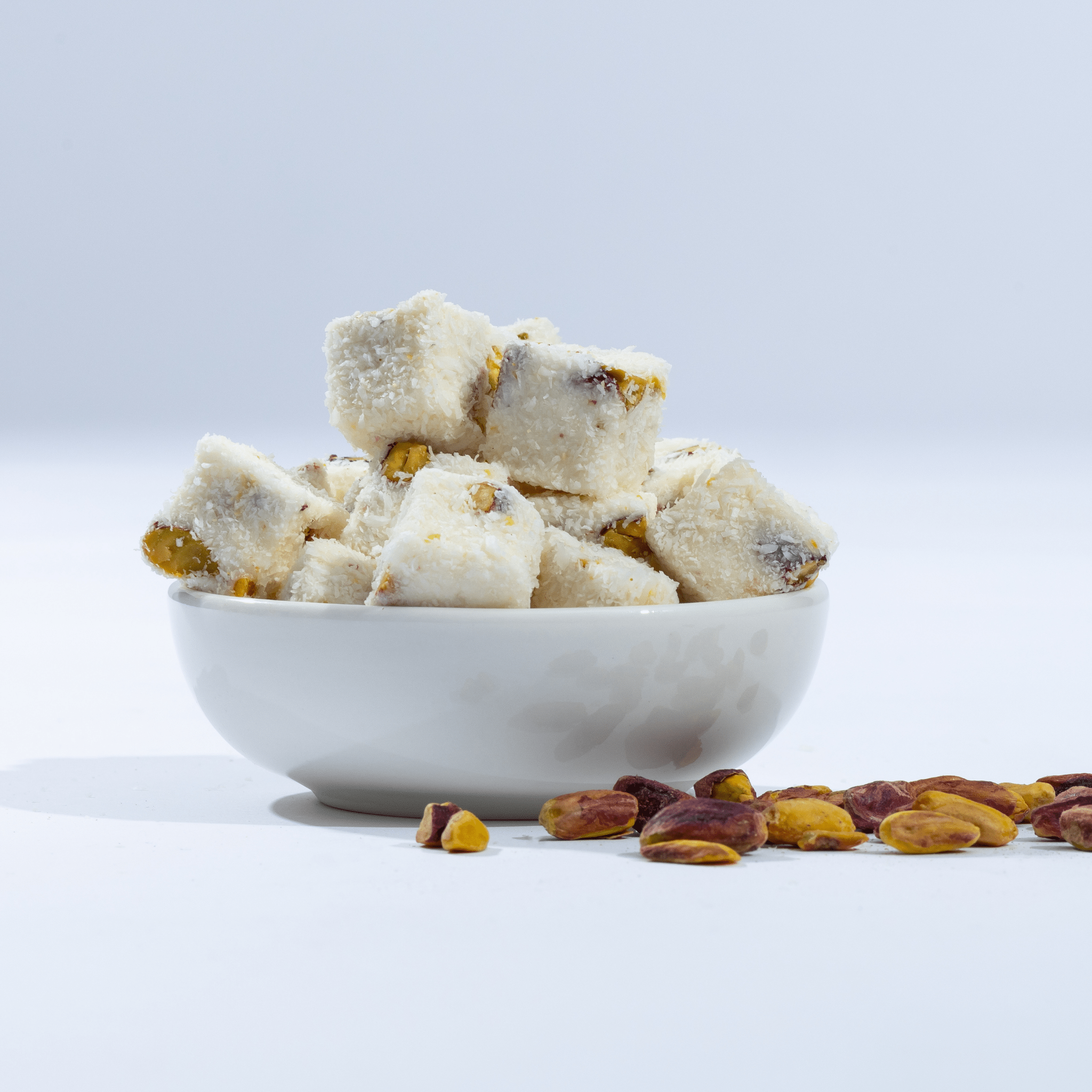 Turkish Delight Double Sultan with Pistachio Covered Coconut 200g (7.05 oz) / 320g (11.29 oz) - Exporgin | Türkiye Comes to You