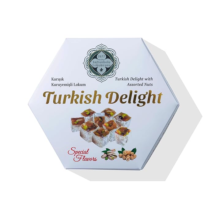 Turkish Delight with Assorted Nuts 200g (7.05 oz) - Exporgin | Türkiye Comes to You