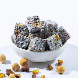 Turkish Delight with Assorted Nuts 200g (7.05 oz) - Exporgin | Türkiye Comes to You