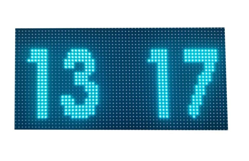 Turquoise Digital LED -Uhr (Falldimension: 18x35 cm)