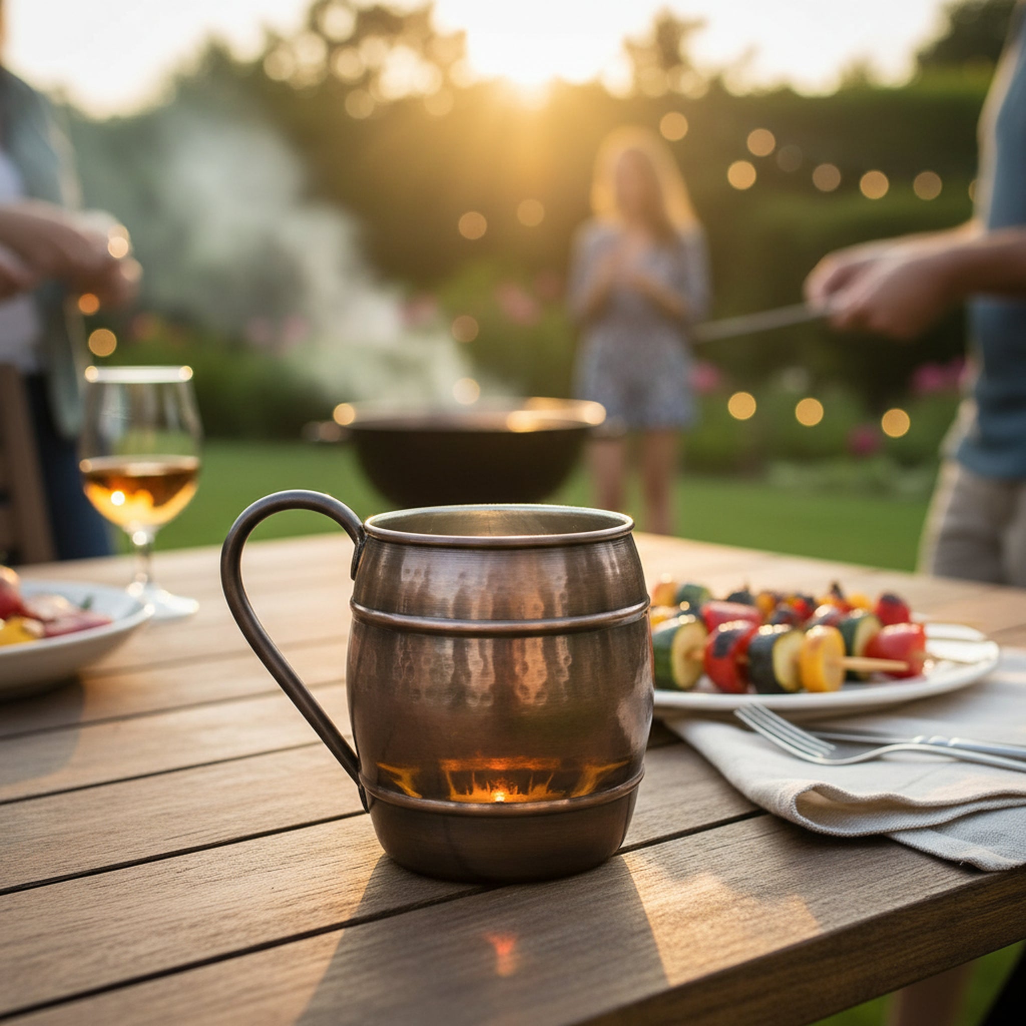 Turna Bakır – Copper Grande Glass – Hand - Hammered Turkish Artisan Drinkware – 1000ml (33.82 fl oz) (Oxidized Finish) - Exporgin | Türkiye Comes to You