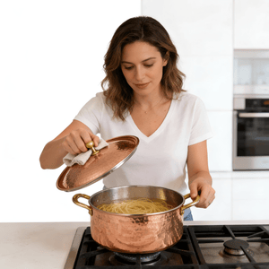 Turna Bakır Copper Italian Pot Hand - Hammared - Exporgin | Türkiye Comes to You