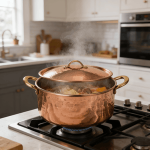 Turna Bakır Copper Italian Pot Hand - Hammared - Exporgin | Türkiye Comes to You