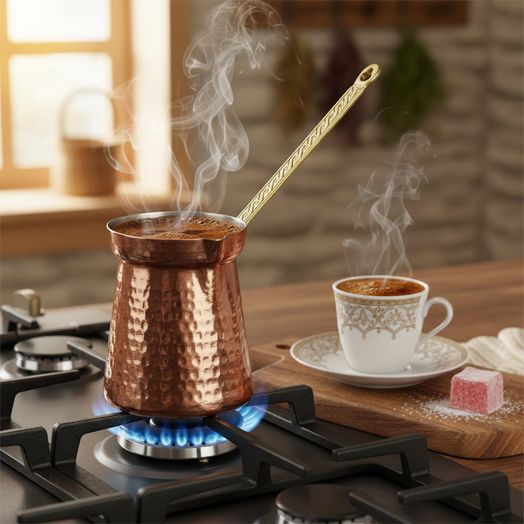 Turna Bakır – Copper Moda Cezve – Hand - Hammered & 100% Handmade – 200 g - Exporgin | Türkiye Comes to You