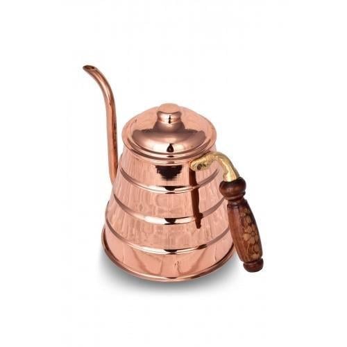 Turna Bakır – Copper “Tiryaki” Teapot – Hand - Hammered & 100% Handmade – 800 ml - Exporgin | Türkiye Comes to You