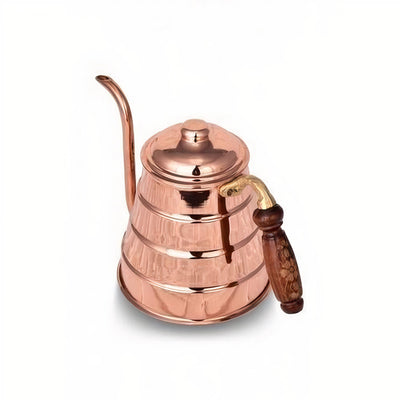 Turna Bakır – Copper “Tiryaki” Teapot – Hand - Hammered & 100% Handmade – 800 ml - Exporgin | Türkiye Comes to You