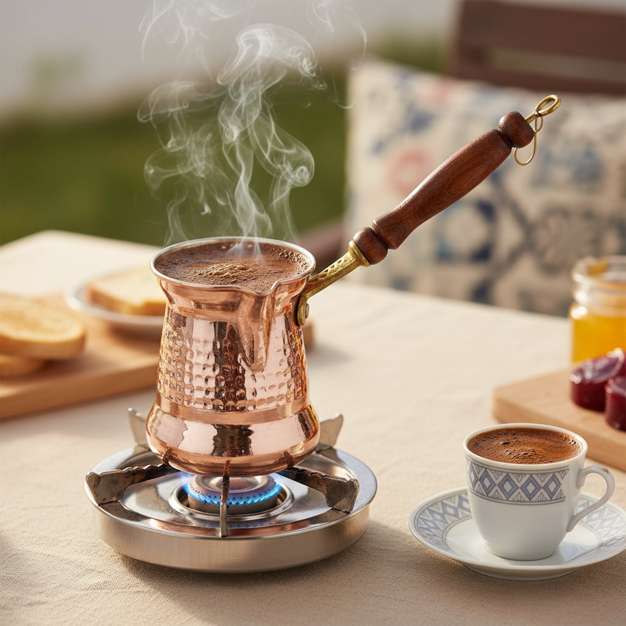 Turna Bakır – Hand - Hammered Copper Cezve – 100% Handmade & Durable – 250 ml - Exporgin | Türkiye Comes to You