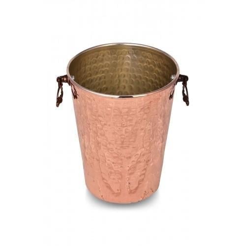 Turna Bakır – Hand - Hammered Copper Ice Bucket – Turkish Artisan Barware – 15 cm - Exporgin | Türkiye Comes to You