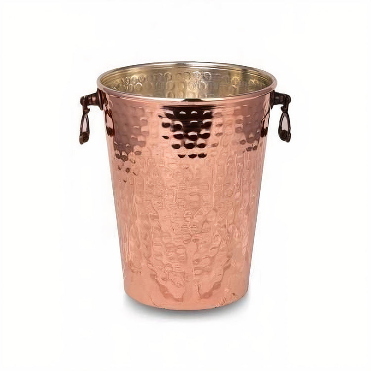 Turna Bakır – Hand - Hammered Copper Ice Bucket – Turkish Artisan Barware – 15 cm - Exporgin | Türkiye Comes to You