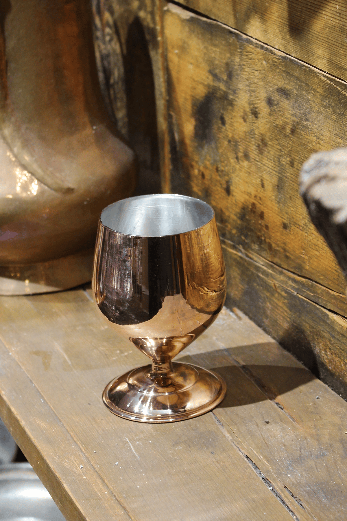Turna Bakır – Hand - Hammered Copper Merlot Wine Glass – 100% Handmade & Elegant – 500 ml - Exporgin | Türkiye Comes to You