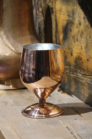 Turna Bakır – Hand - Hammered Copper Merlot Wine Glass – 100% Handmade & Elegant – 500 ml - Exporgin | Türkiye Comes to You