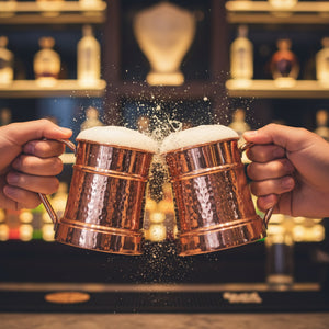 Turna Bakır – Hand - Hammered Copper Mug – Traditional Turkish Artisan Drinkware – 600ml (20.29 fl oz) - Exporgin | Türkiye Comes to You