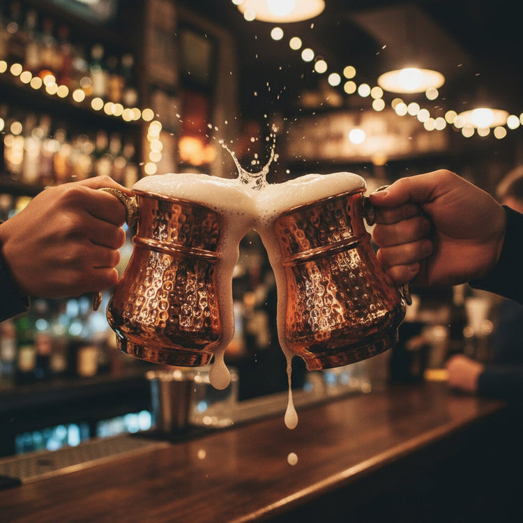 Turna Bakır – Hand - Hammered Copper Mug with Handle – Authentic Turkish Artisan Drinkware – 250 ml - Exporgin | Türkiye Comes to You