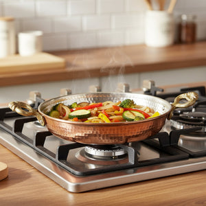 Turna Bakır – Hand - Hammered Copper Pan – Authentic Turkish Artisan Cookware – 19/28 cm - Exporgin | Türkiye Comes to You