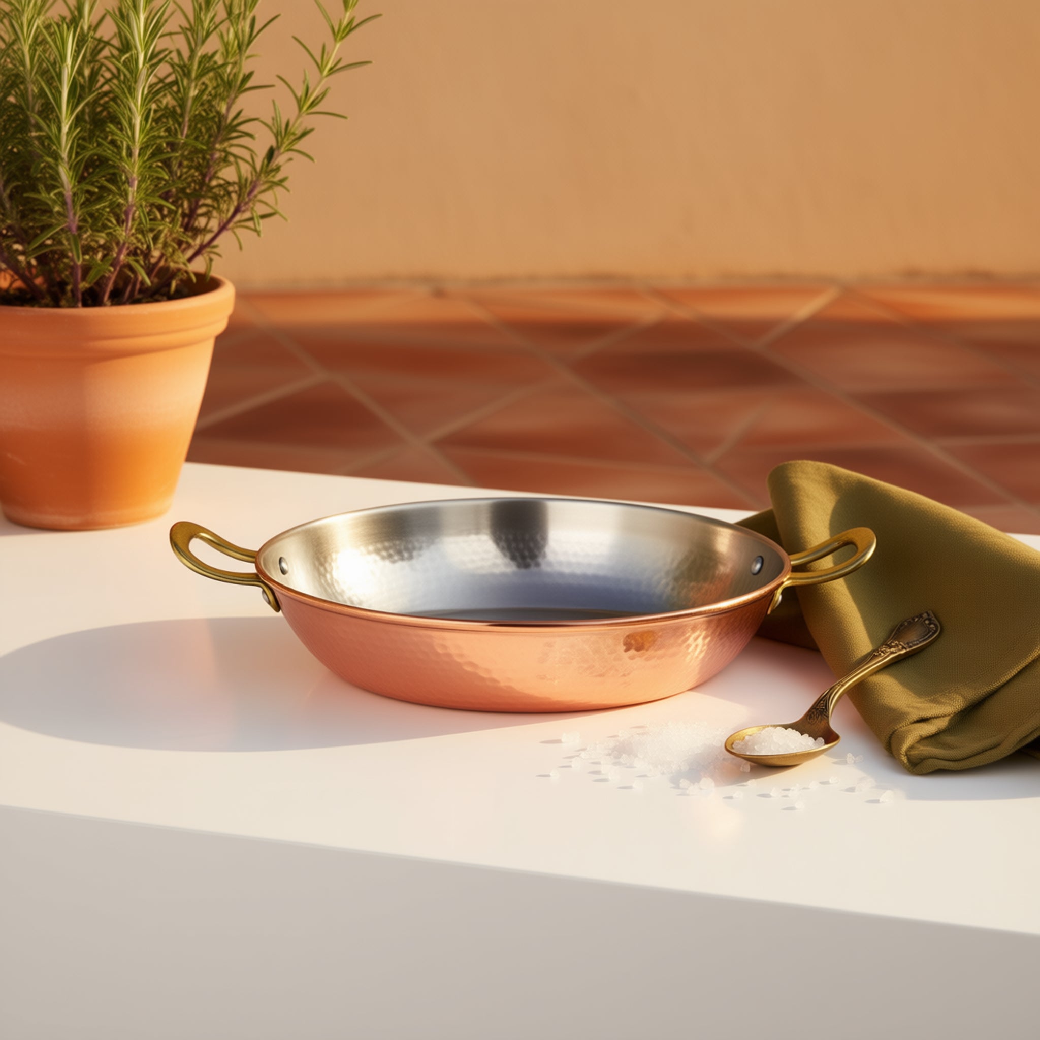 Turna Bakır – Hand - Hammered Copper Pan – Traditional Turkish Artisan Cookware – 16.8/23.5 cm - Exporgin | Türkiye Comes to You