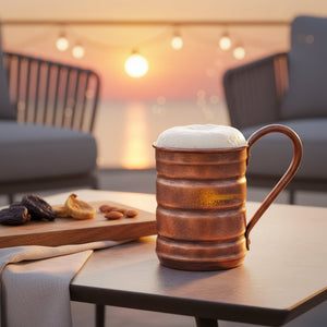 Turna Bakır – Hand - Hammered Copper Scotch Glass – Oxidized Finish Turkish Artisan Barware – 380 ml - Exporgin | Türkiye Comes to You