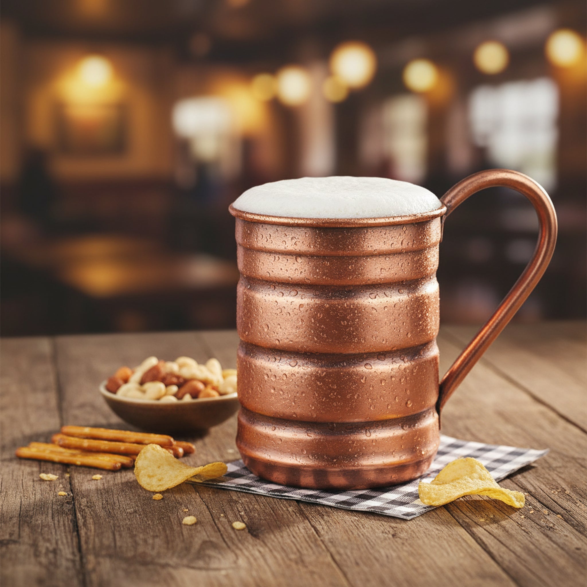 Turna Bakır – Hand - Hammered Copper Scotch Glass – Oxidized Finish Turkish Artisan Barware – 380 ml - Exporgin | Türkiye Comes to You