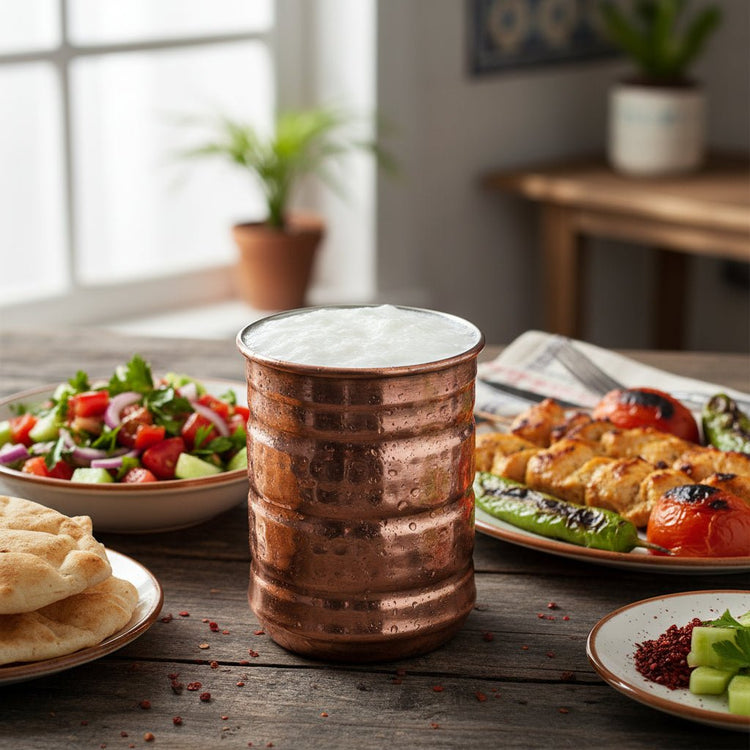 Turna Bakır – Hand - Hammered Copper Scotch Glass – Oxidized Finish Turkish Artisan Barware – 380 ml - Exporgin | Türkiye Comes to You