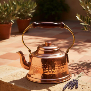 Turna Bakır – Hand - Hammered Copper Teapot – 100% Handmade & Durable – 1300 ml - Exporgin | Türkiye Comes to You