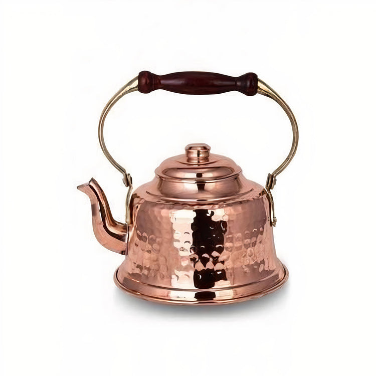 Turna Bakır – Hand - Hammered Copper Teapot – 100% Handmade & Durable – 1300 ml - Exporgin | Türkiye Comes to You