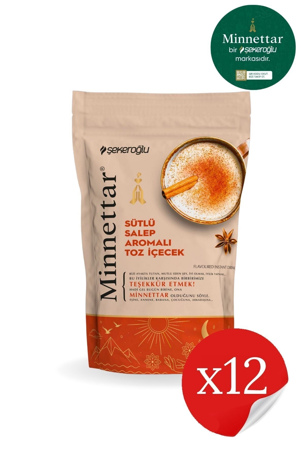 Minnettar Milk Salep 12 X 200 gr (12 Pack)