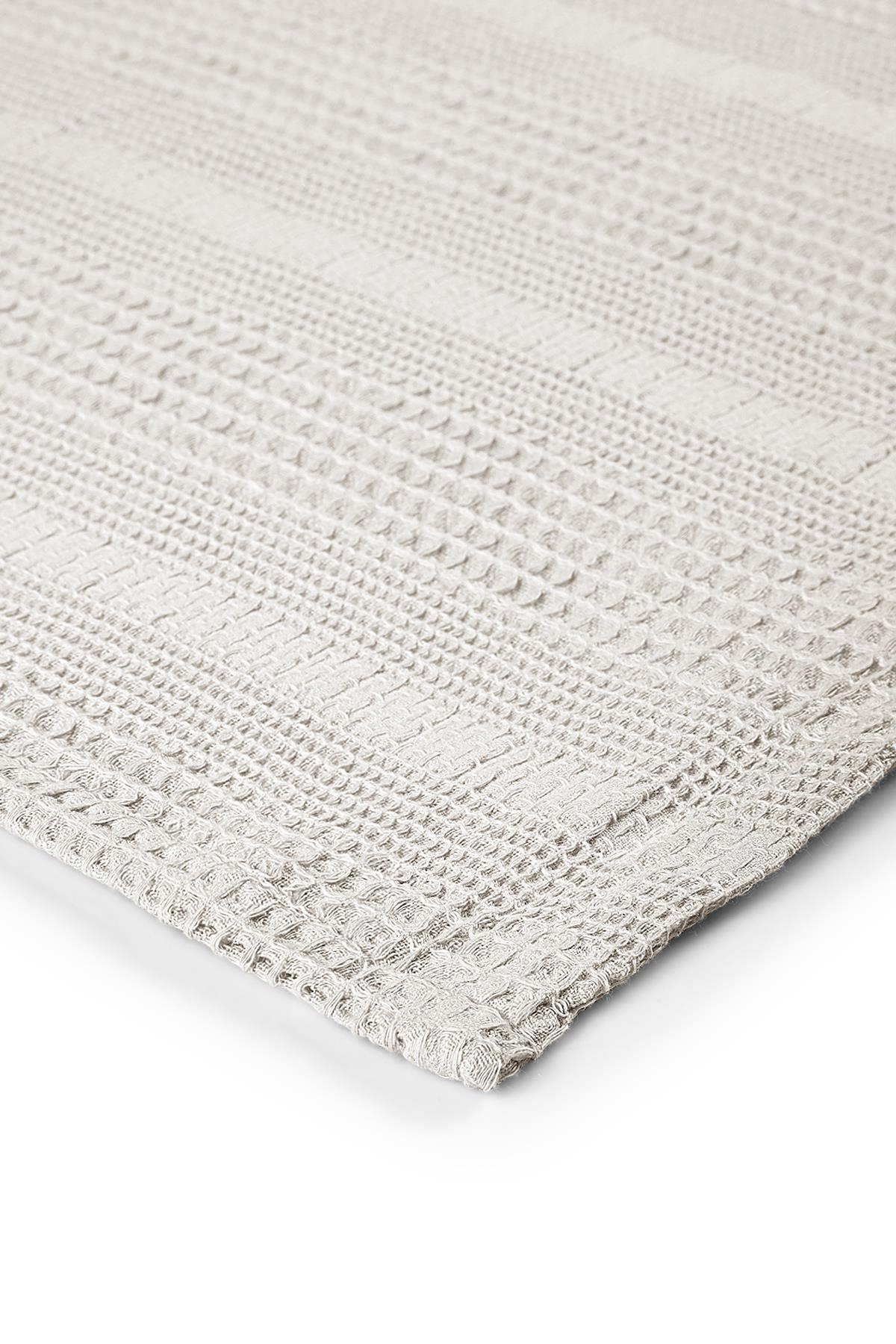 Waffle Cotton Double Piqué 220x240 cm - Cream