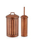 Waste Bin & Toilet Brush Set Copper GLV0646 - Exporgin - Global Shopping Site
