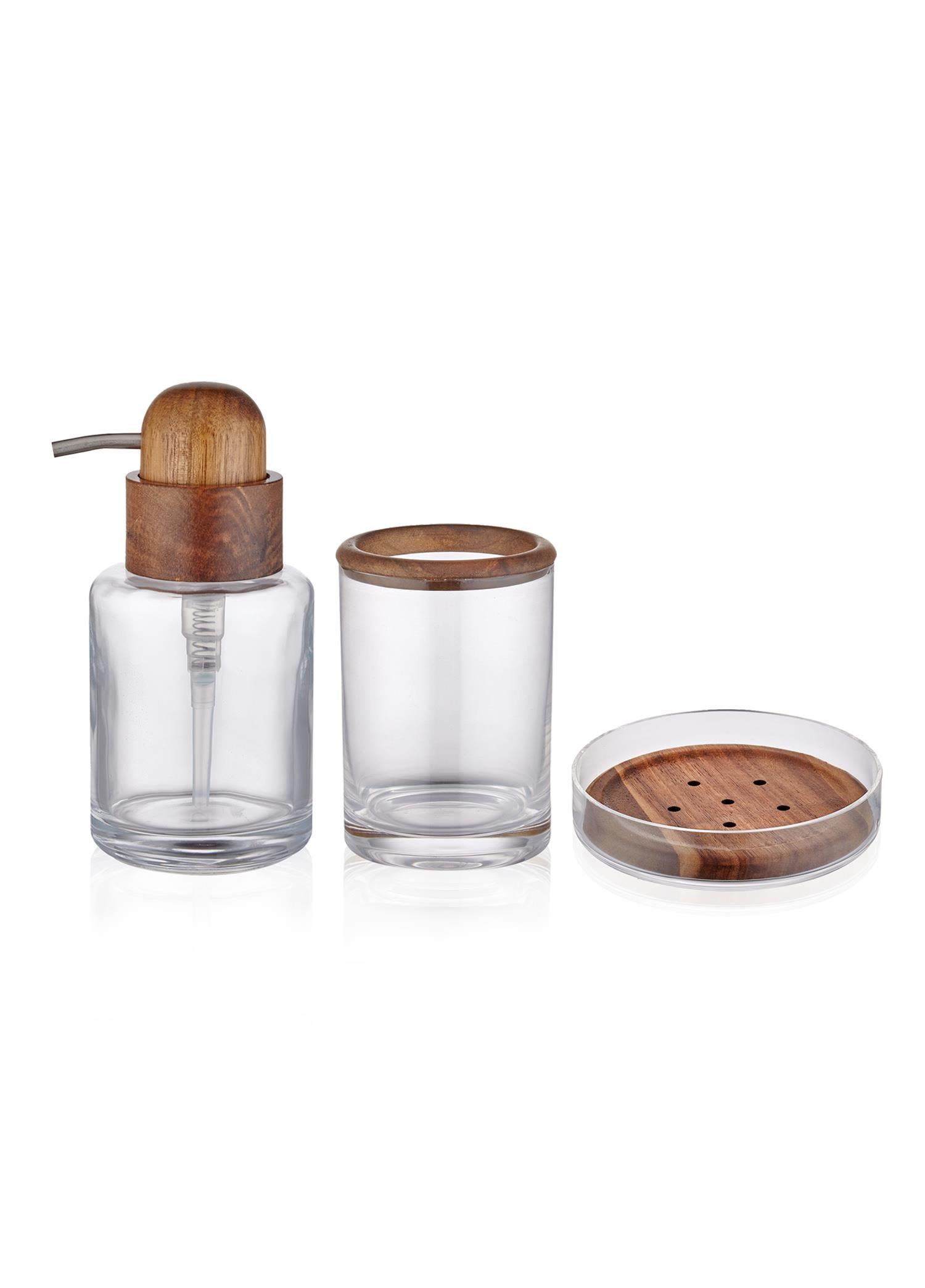 Woody Bathroom Set 3 Pieces 400 ml