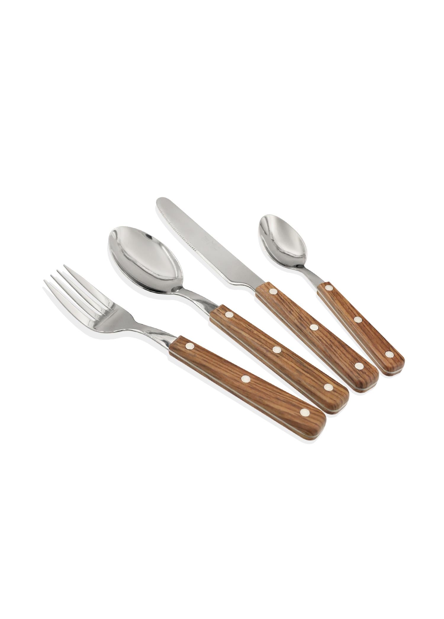 Woody Cutlery Set 24 Pieces