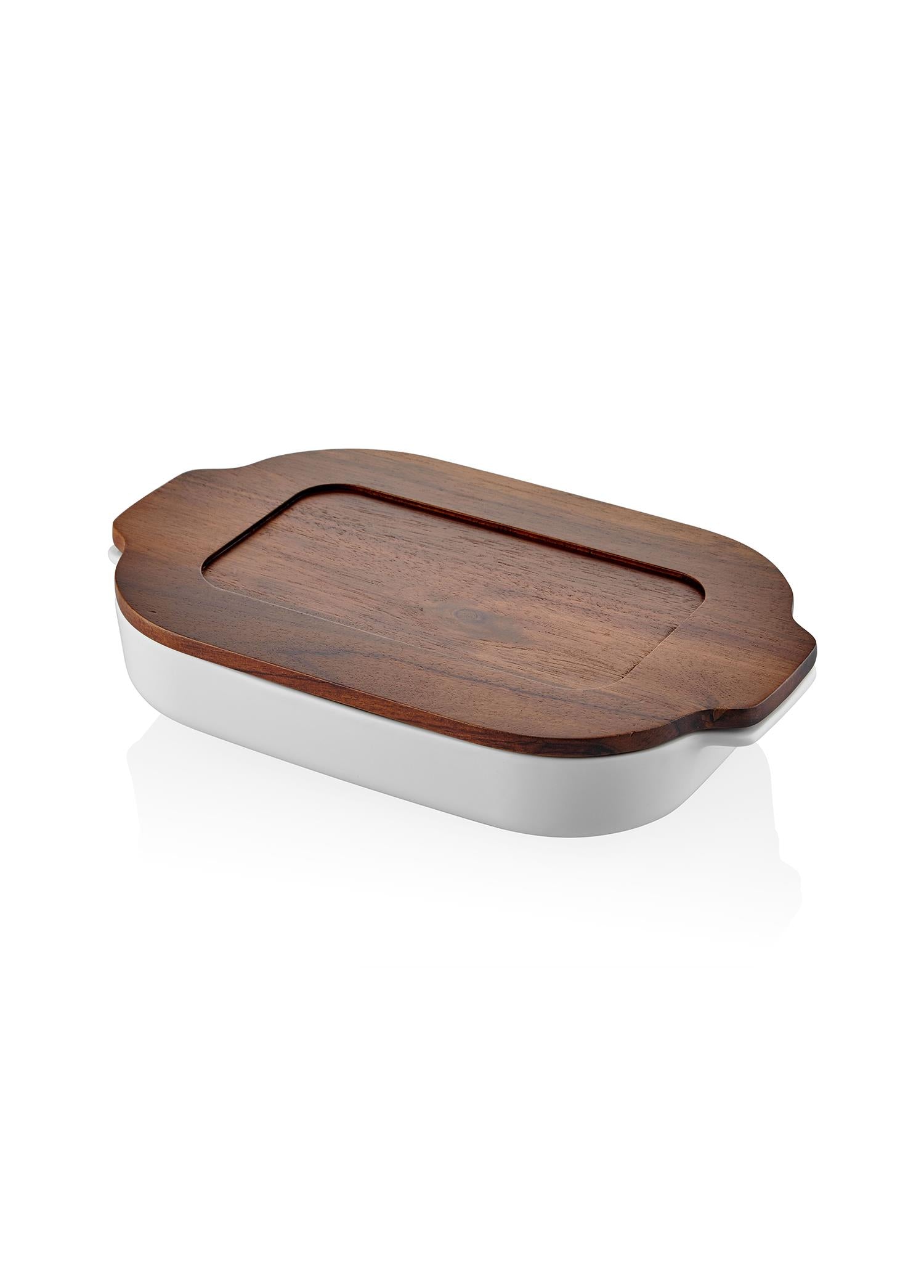 Woody Lidded Oven Dish 33x19 cm