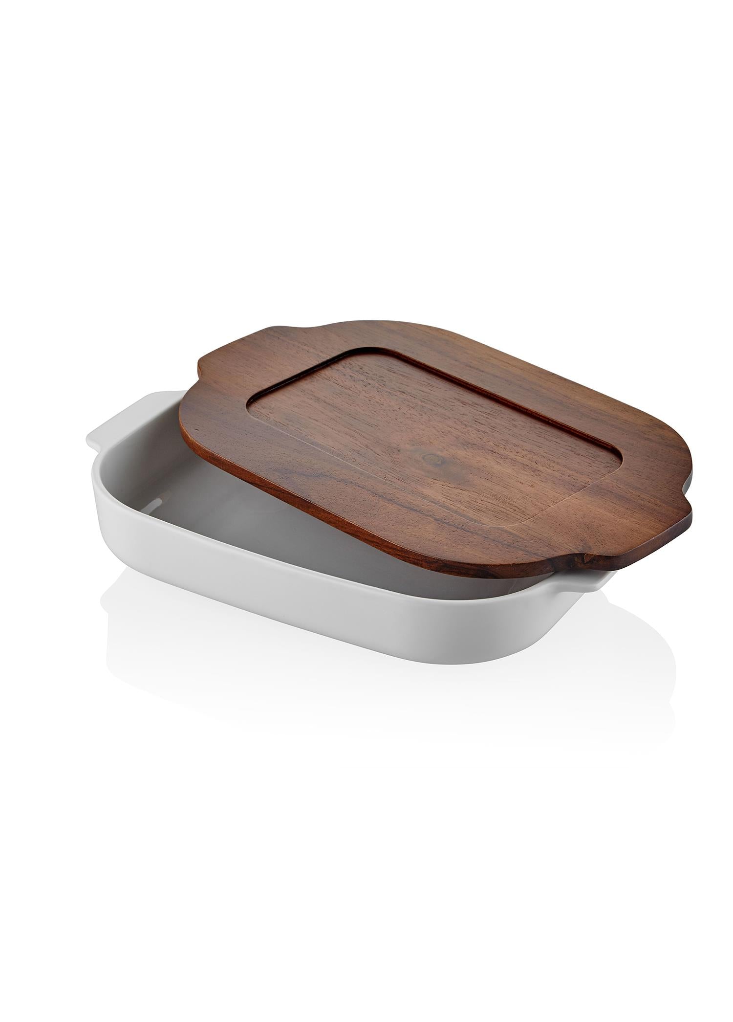 Woody Lidded Oven Dish 33x19 cm