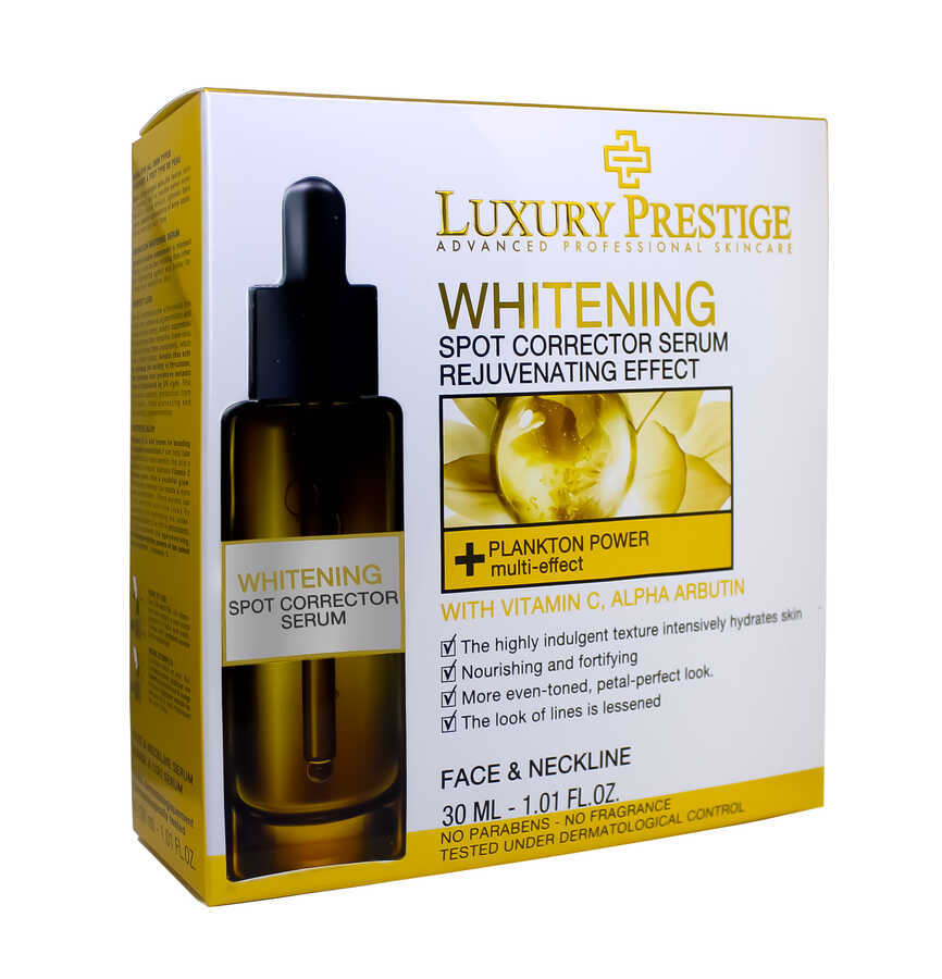 Luxus -Prestige -Whitening -Gesicht und Nackenserum - Erzielen Sie strahlend Hautton und Balance - 30 ml